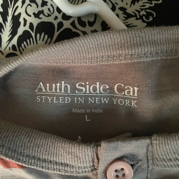 New With Tags Auth Side Car T-Shirt Gray Orange Size Large Women’s Blouse - Picture 5 of 7